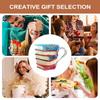 Novelty 3D Painted Books Coffee Mug Unique Books Stack Coffee Cup Creative Drinking Cup Collection Gifts for Literature Lovers