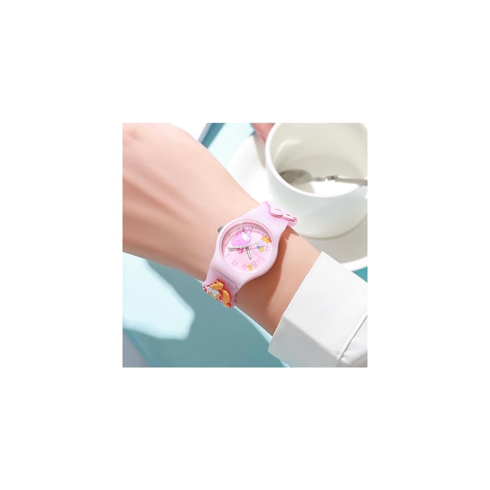 Sanrio Kids Quartz Watch Lightweight Cartoon Simple Design Unisex Pink