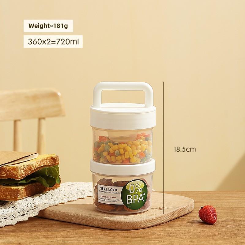 Portable Fruit Oatmeal Breakfast Cup With Spoon For Students And Office Use