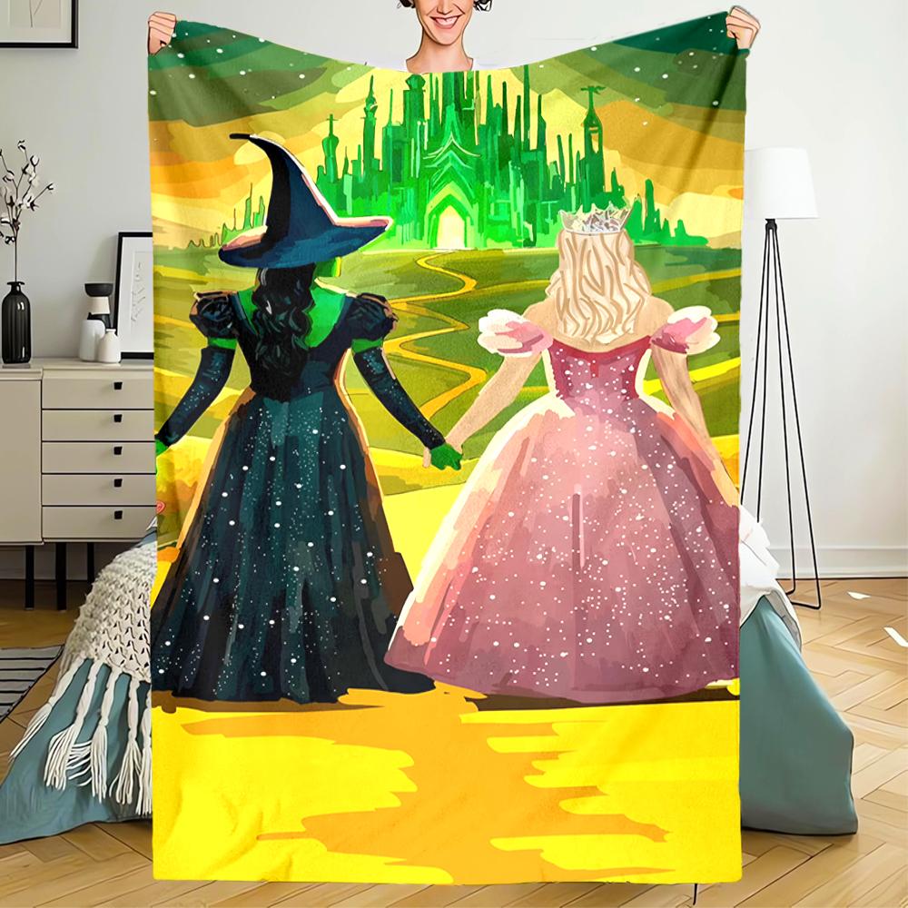 Wicked Theme Printed Blanket - Perfect for Couch, Bed, Travel & Outdoor Use | Machine Washable, Cozy & Durable.