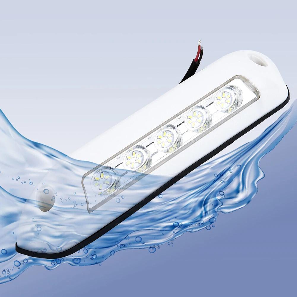 12V RV Outdoor Porch Light Motorhome Caravan Interior Wall Lamps 6000K Waterproof Awning Lights 8W RV Retrofit Outdoor Lighting