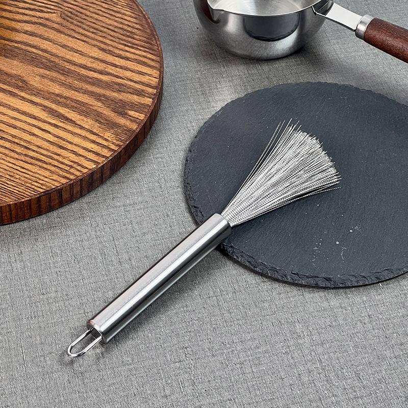 Stainless Steel Pan Brush Bowl Plate Long Handle Strong Decontamination Convenient Fast Sink Stove Kitchen Clean Tools