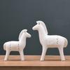 Nordic Porcelain Saddle Horse Figurine Handmade Ceramic White Pony MIniature Decor Gift Craft Embellishment Ornament Accessories