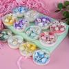 Seashell Themed Scented Candle Gift Set with Pearl and Glitter Accents Perfect for Valentine's Day Gift 6 Piece Scented Candle