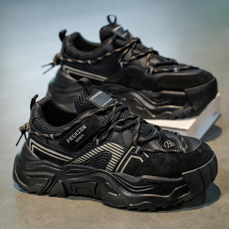 New Fashion Men 's Four Seasons Comfortable Thick Sole Shoes Students BoysTrending Soft Sole Breathable Casual Running Sneakers
