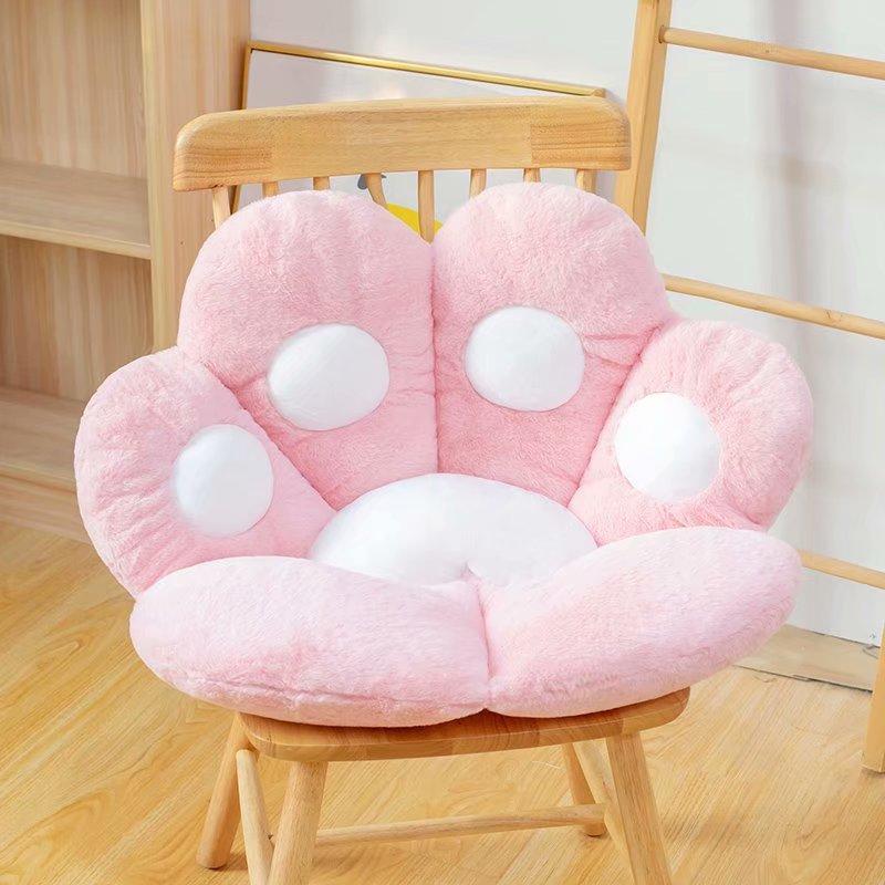 New Arrive 60-75CM Cat Bear Paw Plush Seat Cushion Indoor Floor Stuffed Sofa Colorful Animal Decor Pillow Grownups Gift