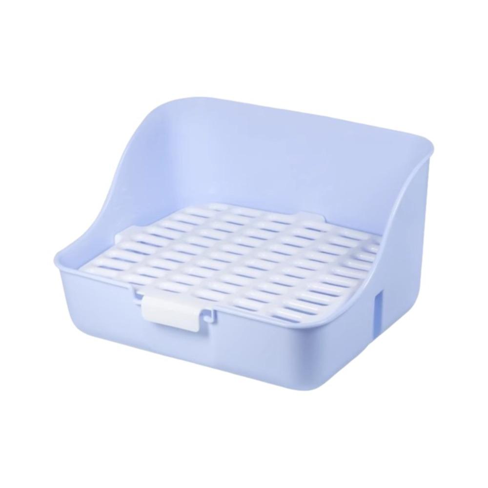 

Stable Guinea Pig Toilet Anti-Tipping Animal Litter Box Rabbit Toilet Pet Cleaning синий