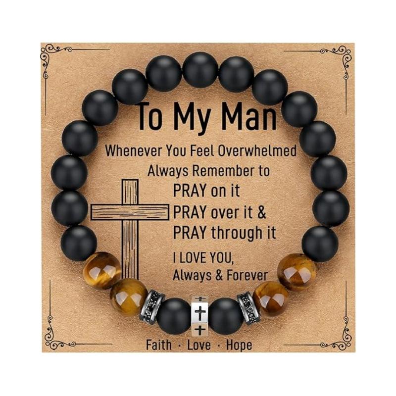 JYL TS Bracelet  Men's Hexagon Cross Eye Adjustable Invokes Protection