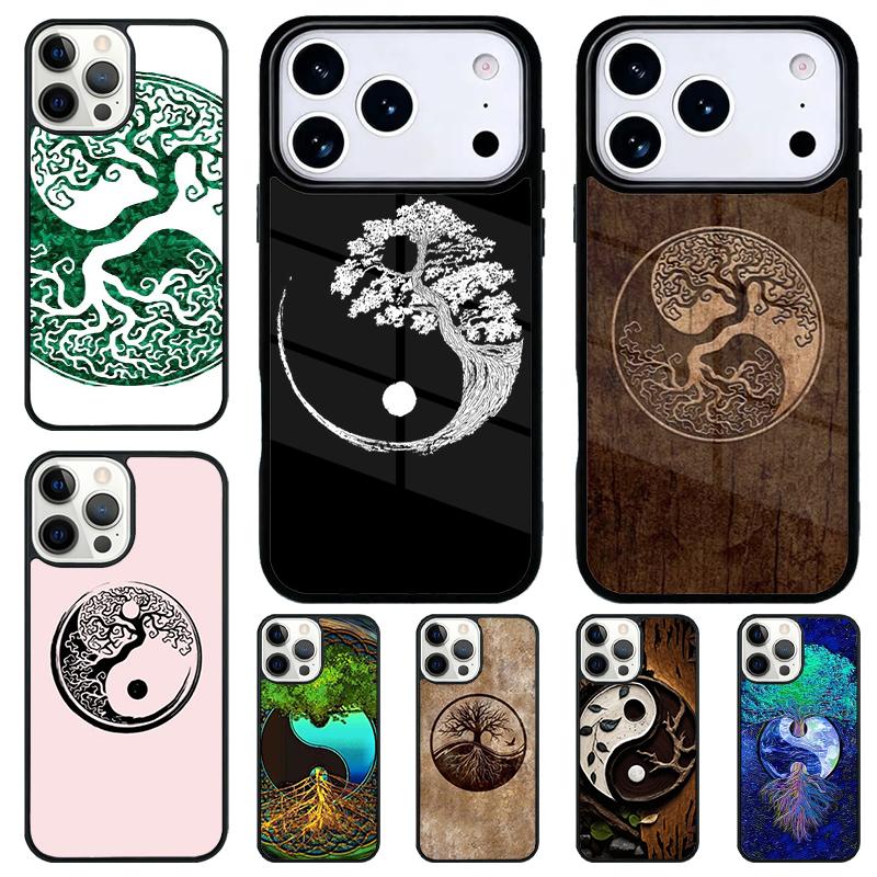 Tree of Life Yin Yang Shockproof Phone Case for iPhone 17 Air 16e 15 11 12 14 13 Pro Max Cover Coque