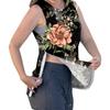 Damen Adaptive Kleidung Schulter-Erholungsshirt Reißverschluss vorne Ärmellos Florales Muster Oberteil zum einfachen Anziehen
