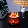 Flame Air Humidifier Jellyfish Electric Aroma Diffuser Lava Volcano Design Flame Effect Air Diffuser Mist Maker Machine