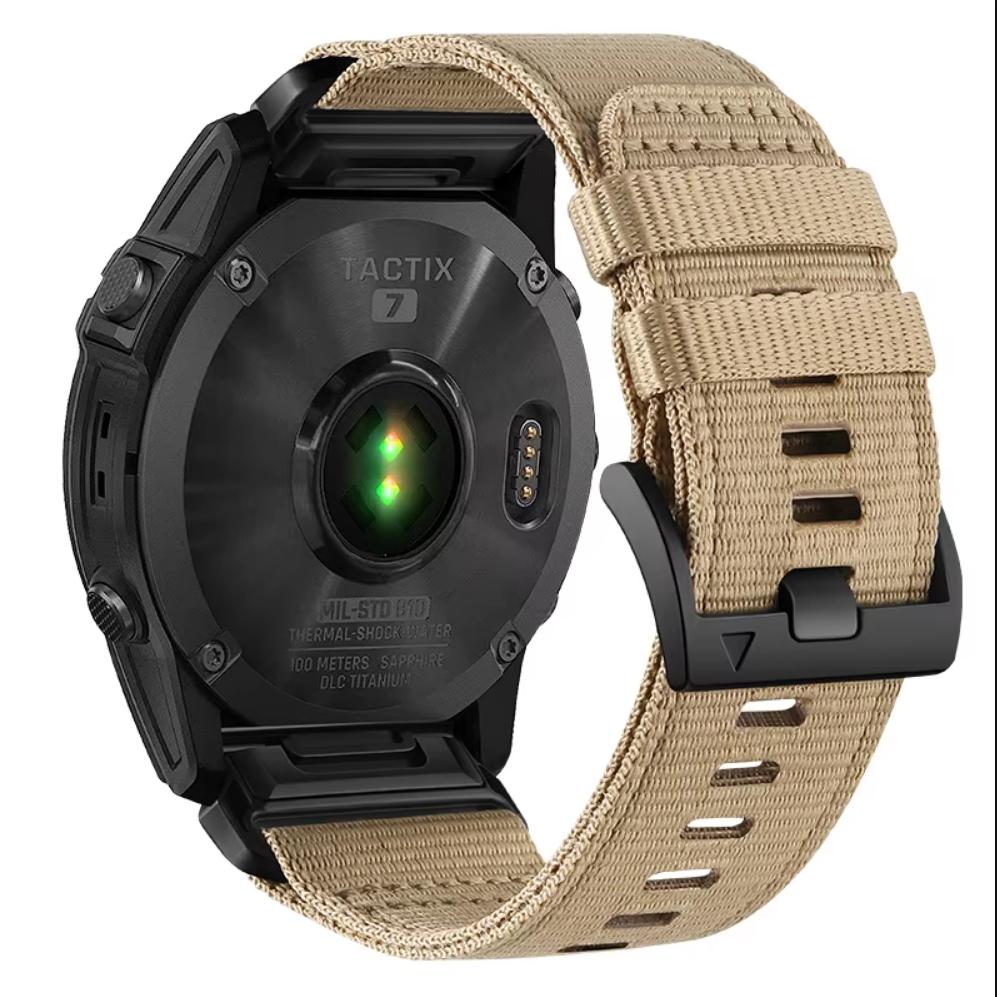 Robustes Nylon-Armband Quick Fit 22 26mm Band für Garmin Fenix 8 47mm 51mm/Fenix 8Pro 6 6X 7 7X Pro 5 5X Verstellbares Uhrenarmband Strap