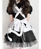 [Milky Time] Maid Lolita Dress, Mini Length, Gingham Check, Ruffles (M)