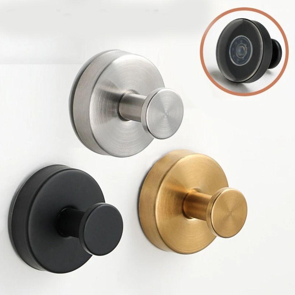 No Punch Clothes Towel Holder Stainless Steel Wall Hanger Modern Wall Mount Hooks  Robe Coat Towel