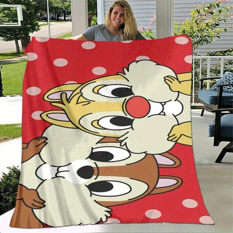 1pc Chip and Dale Printing Blanket - Soft, All-Season Throw for Living Room, Bedroom,Personalized Gift with Adorable Cartoon Design