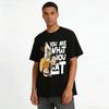 Funny Bread Man Print T-Shirt You Are What You Eat Casual Top Pure cotton T-shirt