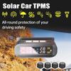 Solar TPMS Car Tire Pressure Alarm Digital Colorful Display 4 External Sensors Waterproof Tire Pressure Temperature Warning