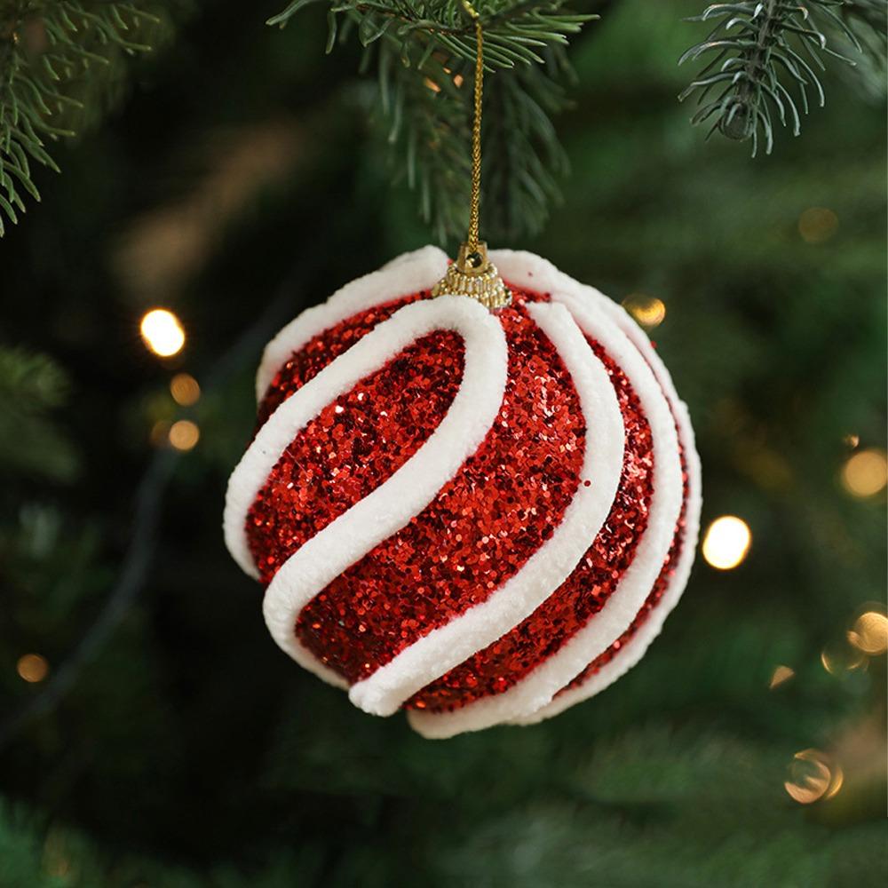 8cm Sequins Christmas Ball Pendant Cartoon Merry Christmas Tree Decor  Hotel Office Decor