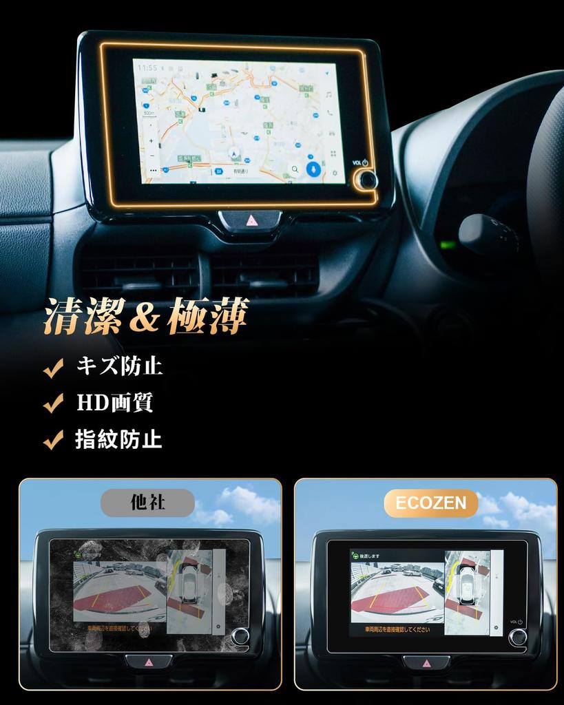 ECOZEN Improved Cross Car Navigation System Protective Will Not Break Even When PET Exclusive for Yaris 10 Series and 15 Navigation System Protective