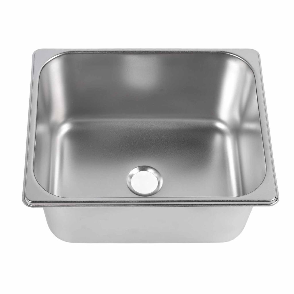 RV Kitchen Sink 304 Stainless Steel 12.6x10.24x5.91in Single Bowl Hand Wash Basin with 40mm Drain Outlet for Boat Truck