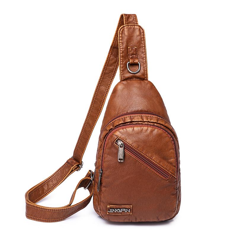 

Весенняя новая модная текстурированная женская нагрудная сумка из мягкой кожи, сумка через плечо, деловой повседневный рюкзак, сумка для мобильного телефона