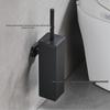 Stainless Steel Wall-Mounted Toilet Brush Set with Lid - Odor-Proof Bathroom Cleaning Tool