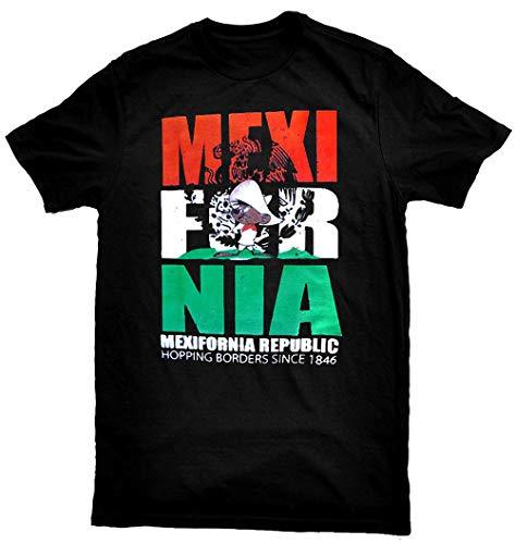 Mexifornia Mens T-Shirt California Republic Tee Black Unisex T-Shirt XXXXL