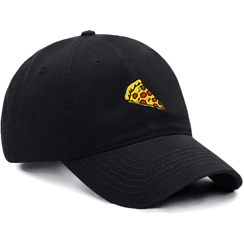 Pizza Embroidered Baseball Cap for Women Men Fashion Adjustable Soft Cotton Dad Hat Unisex Classic Golf Caps