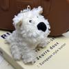 West Highland White Terrier Plush Toy Keychain Charm - Sloppy Lying Puppy Doll