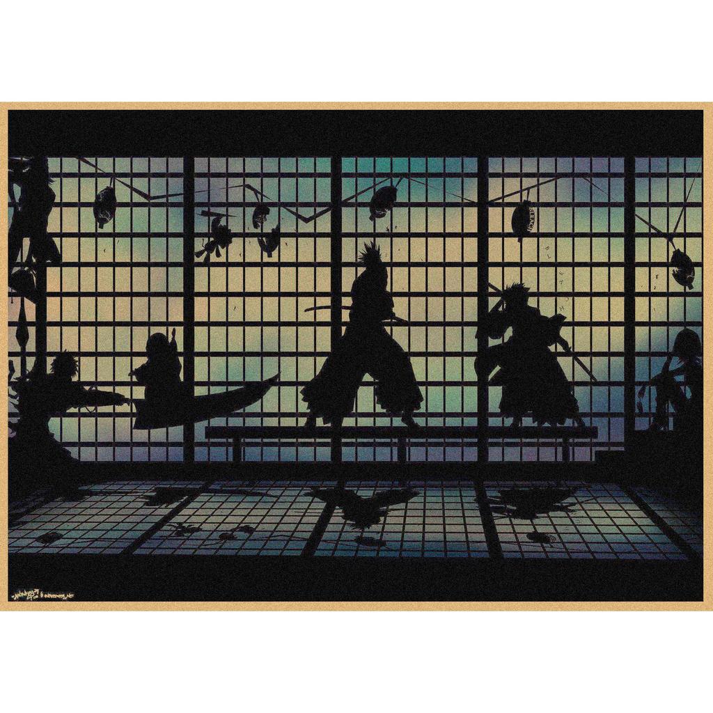 Bleach Anime Retro Kraft Paper Poster Wall Decoration