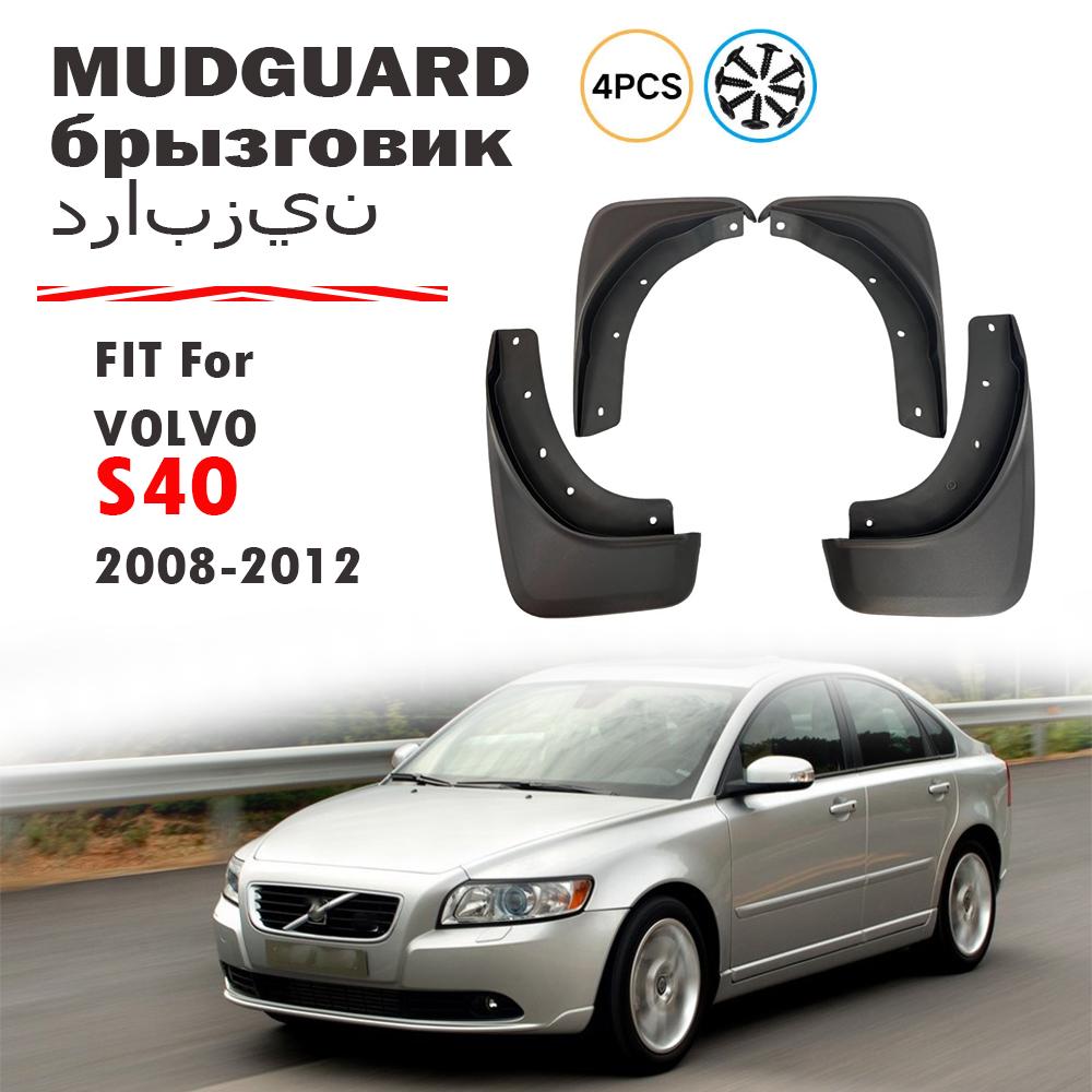 FOR VOLVO S40 Mud Flaps Guard Splash Mudguard Fender Mudflaps Car Accessories 4pcs 2008 2009 2010 2011 2012