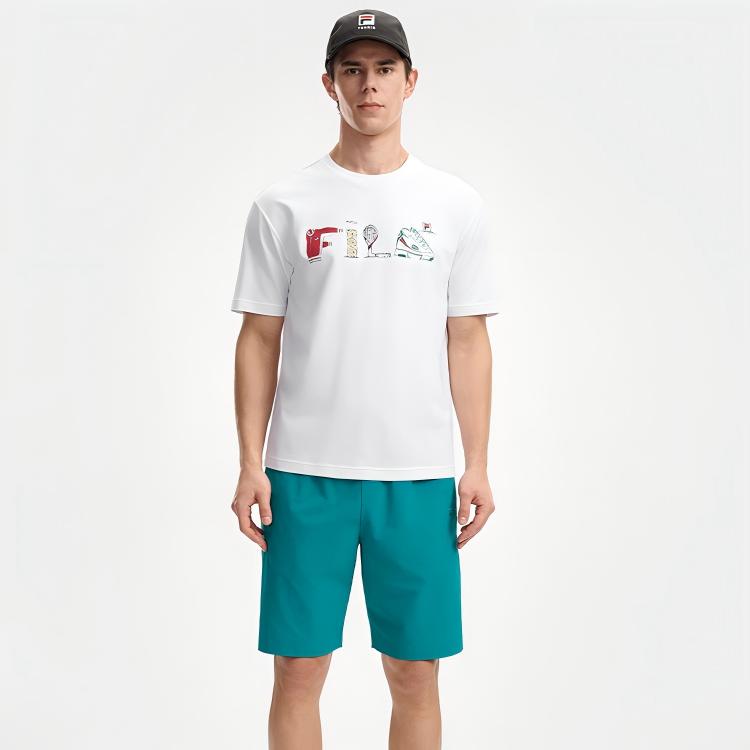 FILA Funky Comfortable Short Sleeve T-Shirt Men tops A11M633144F-WT