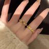 Light Luxury Purple Dazzling Rings for Women Inlaid Amethyst Exquisite Retro Palace Style Texture Ring Fine Zircon