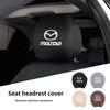 Car Black Seat Cover Headgear Headrest Covers Decoration For Mazda 6 3 CX5 5 2 323 CX7 Demio Atenza Axela MX30 CX30 CX3 CX9 MX5