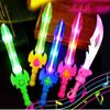 Bonito piscando luz led espada faca brinquedos música luminosa crianças presente de aniversário (cor aleatória)