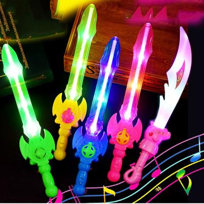 Cute Flashing Led Light Sword Knife Toys Music Luminous Kids Children Birthday Gift (color Random)