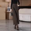 Women's High-Waisted Wide-Leg Cropped Suit Pants