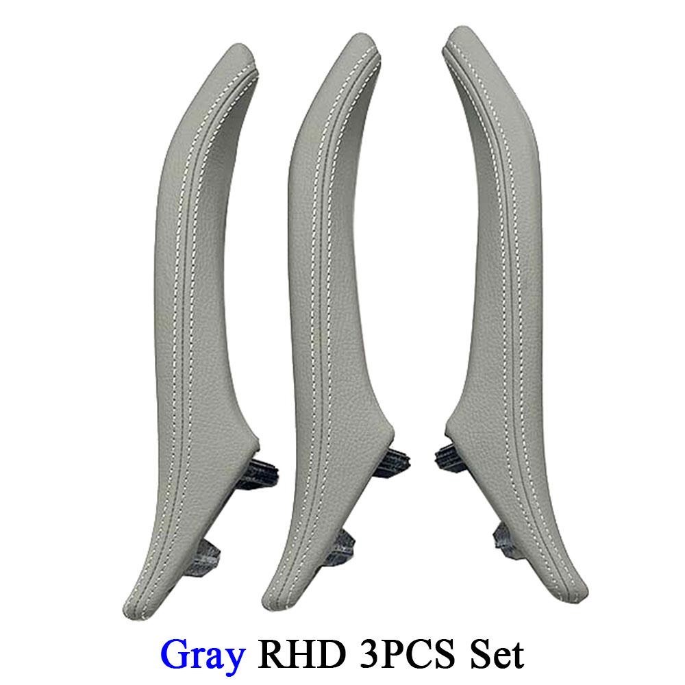 LHD RHD Car Inner Left Right Door Pull Handle Leather Assembly Set Trim Replacement for BMW 5 Series F10 F11 F18 520 523 525