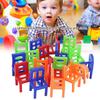 18Pcs/Set Balance Chairs Board Game Mini Stacking Blocks Assembly Family Balancing Training Interactive Educational Toy for Kids