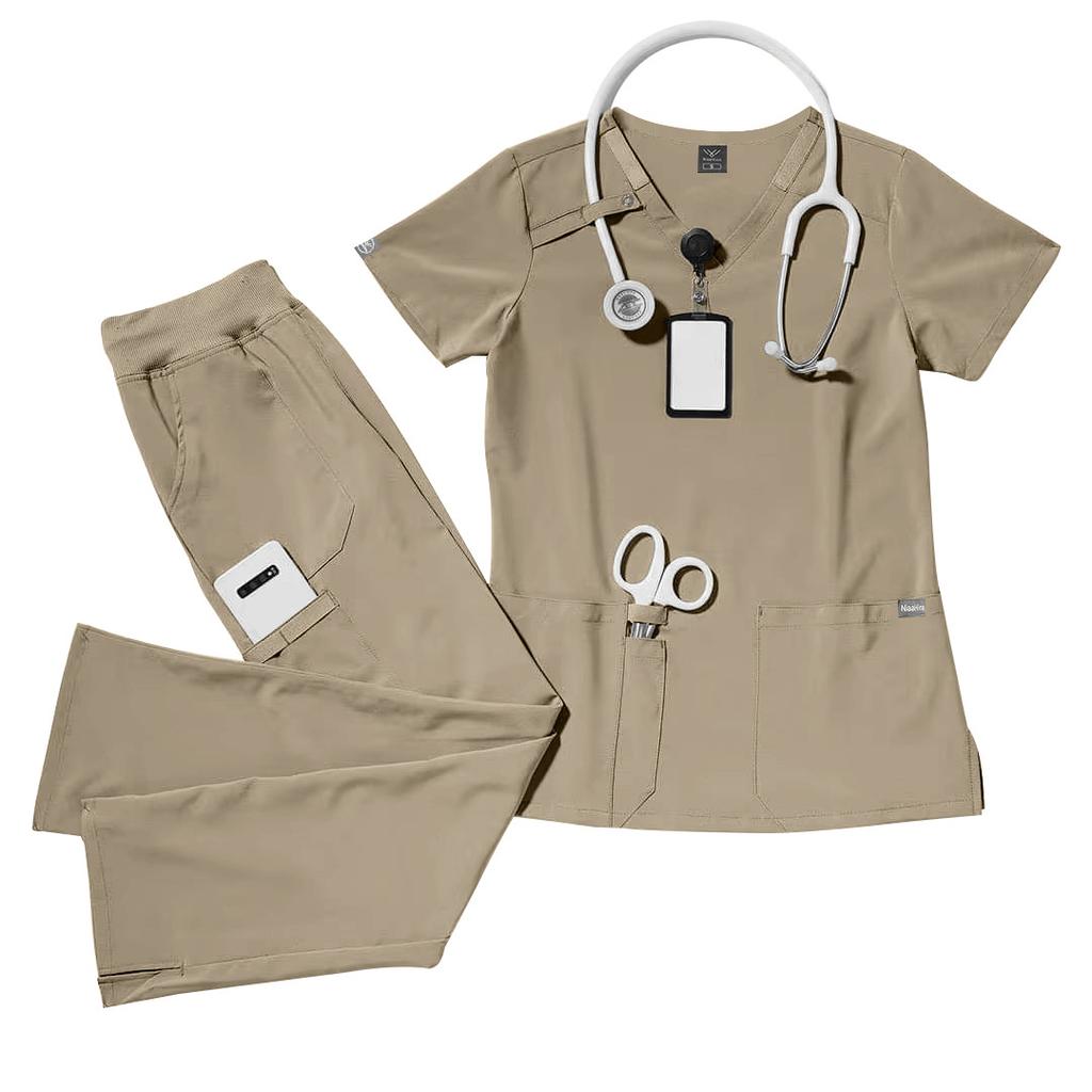 Unisex Lékařské Uniformy Muži Ženy Ošetřovatelské Oblečení Laboratorní Kosmetický Kostým Sestra Scrubs Set Lékař Zubař Pracovní Oděv Klinické Kalhoty