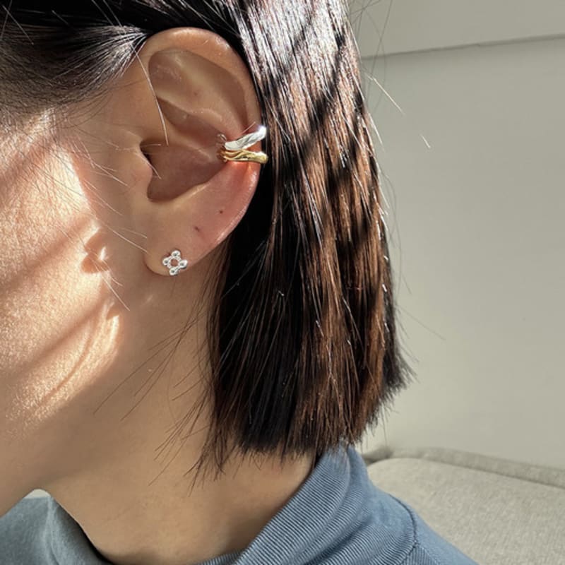 Mosxe [925silver] Tap Earcuff (2color)