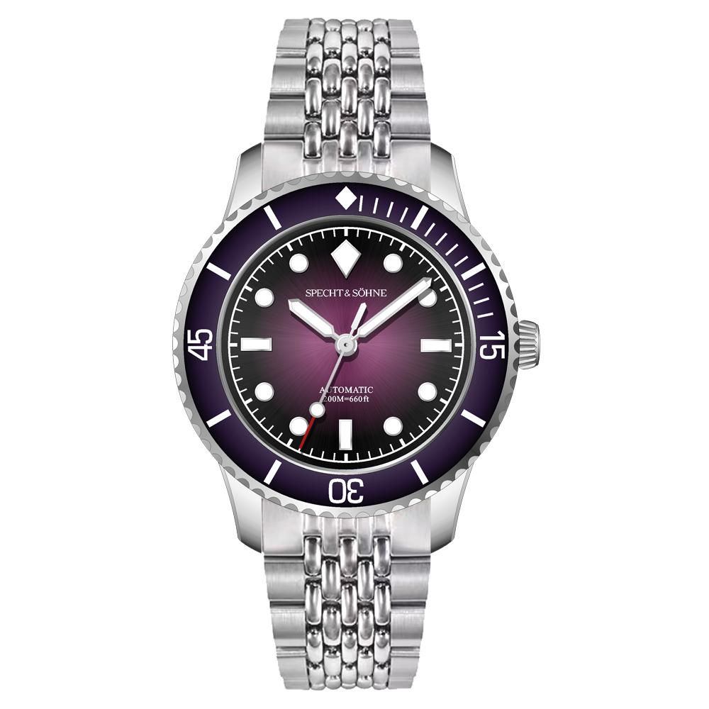 2026 New Specht & Söhne Dive Watch Miyota 8215 Mechanical Watches Bubble Domed Sapphire Crystal BGW9 Luminous 200M Waterproof