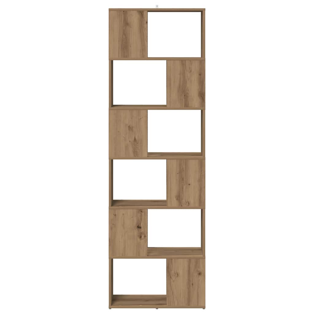 Bookshelf Room Divider Artisan Oak 60 x 24 x 186 cm