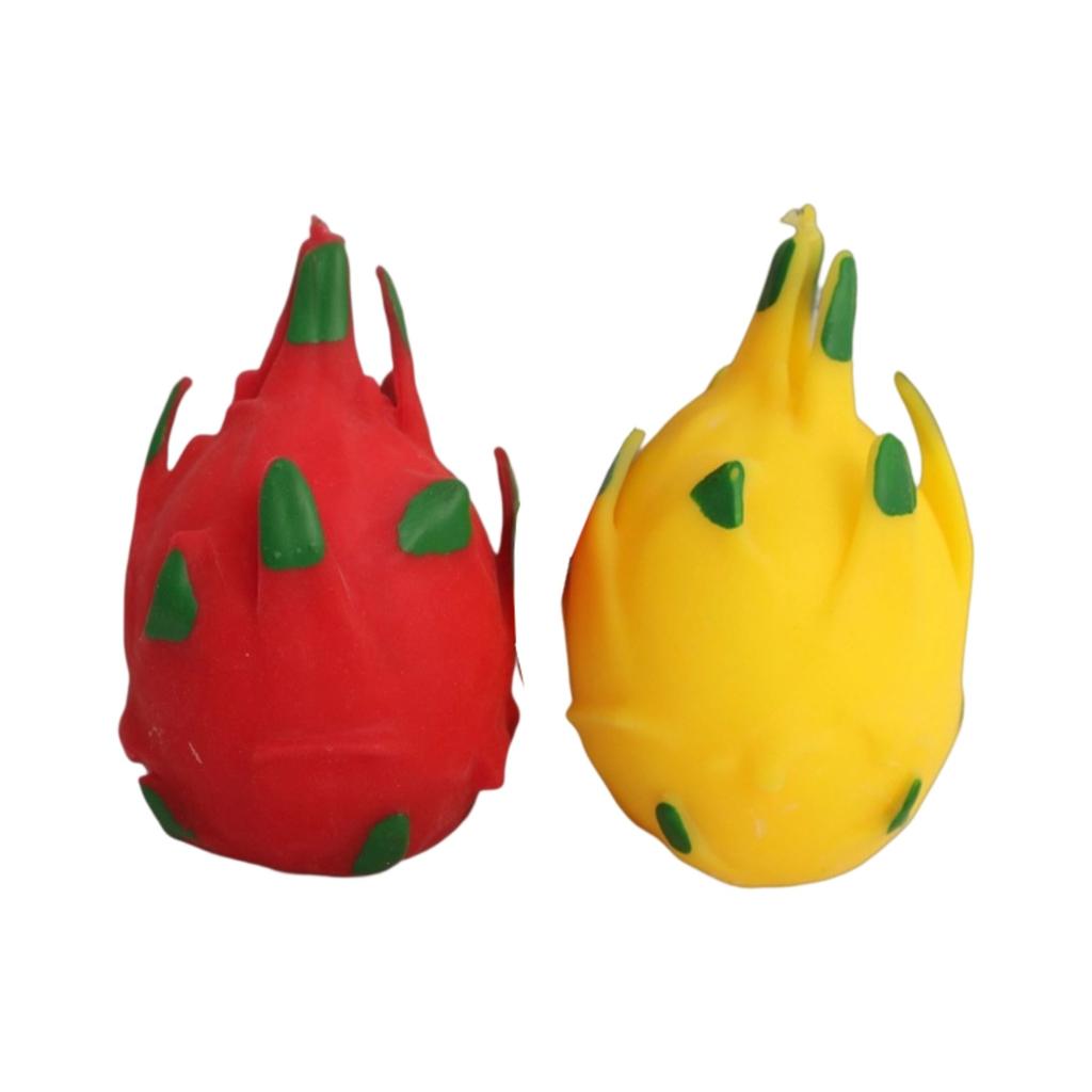 1pc Color Shipped At Random Cute Dragon Fruit Squeezable Toy - Soft Fruit-shaped Stress-relieving Toy Suitable For All Ages.