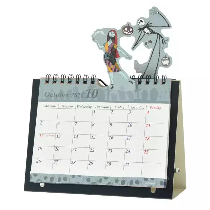 Disney Tim Burton's The Nightmare Before Christmas Desk Calendar Pop-Up Metallic 2026 Japan NEW Disney Store