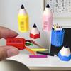 10/12Pcs Kid Pretend Play Toy Dollhouse Miniature Colored Pen Mini Pencil School Supplies Model Doll House Accessories
