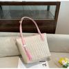 Large Capacity Bohemian Shoulder Bag Fashion Summer Beach Straw Handbag Weave Tote Bag  Summer