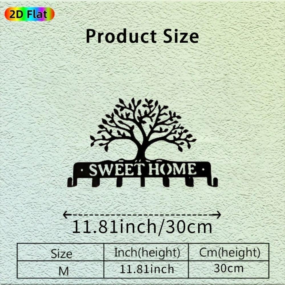 Personalized Metal Key Hanger Tree Wall Decor Rustproof Durable Housewarming Gift TY-101121