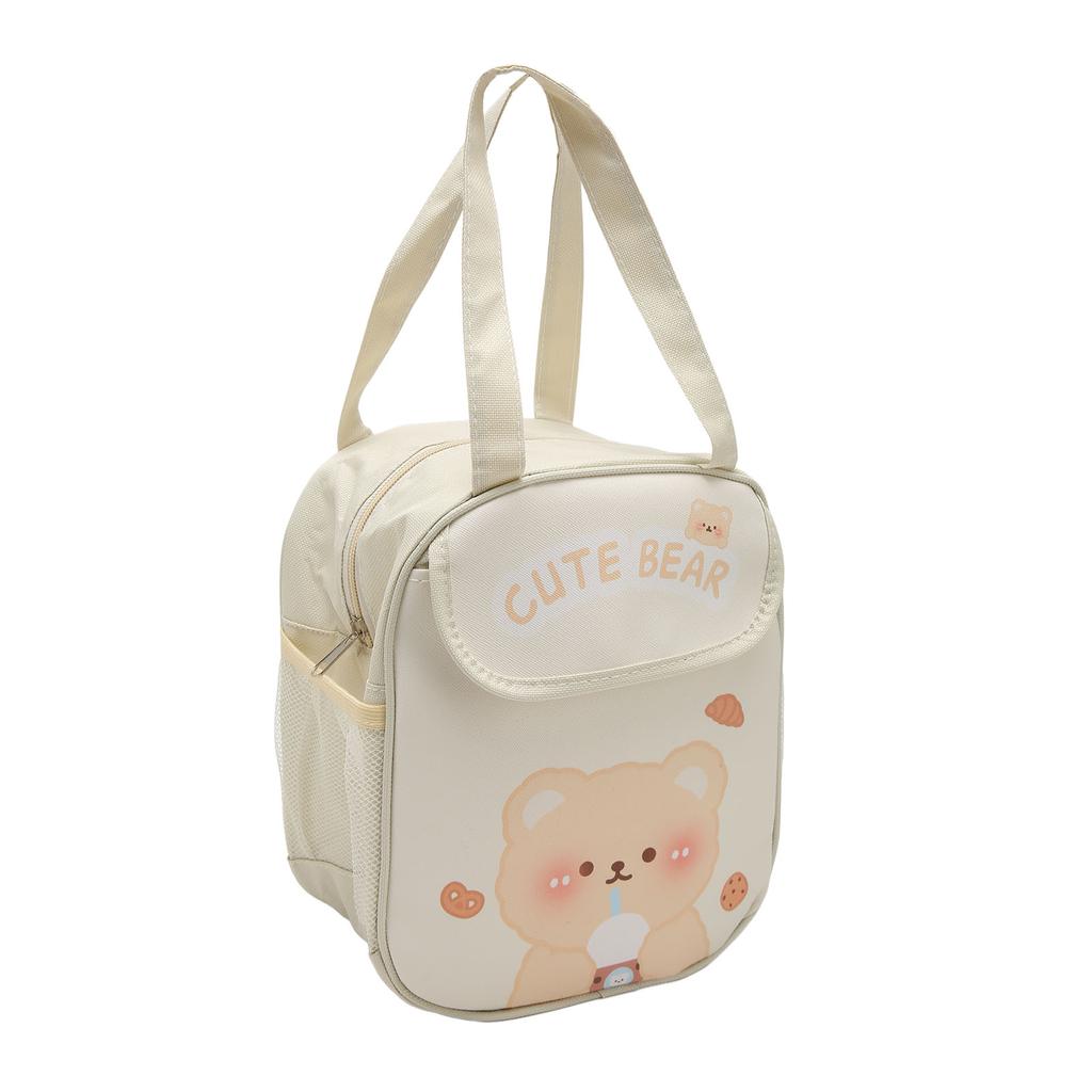 Insulated Lunch Bag for Girls Cartoon Pattern Large Capacity Aluminum Foil Thicken Kawaii Lunch Box