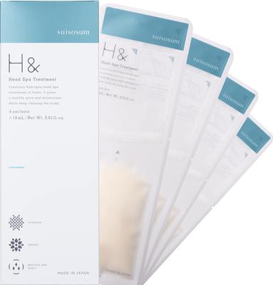 Ash Hydrogen Head Spa Treatment Clay Rose & H& (4 Sheets) [Moisturizing Ingredients, Scent]